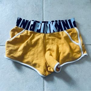 PINK Victoria’s Secret lounge shorts size medium athletic casual yellow